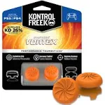 KontrolFreek FPS Freek Vortex for PlayStation 4 (PS4) and PlayStation 5 (PS5) Controller | Performance Thumbsticks | 1 High-Rise Convex, 1 Mid-Rise Concave | Orange