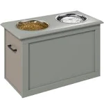 PawHut Raised Pet Feeding Storage Station