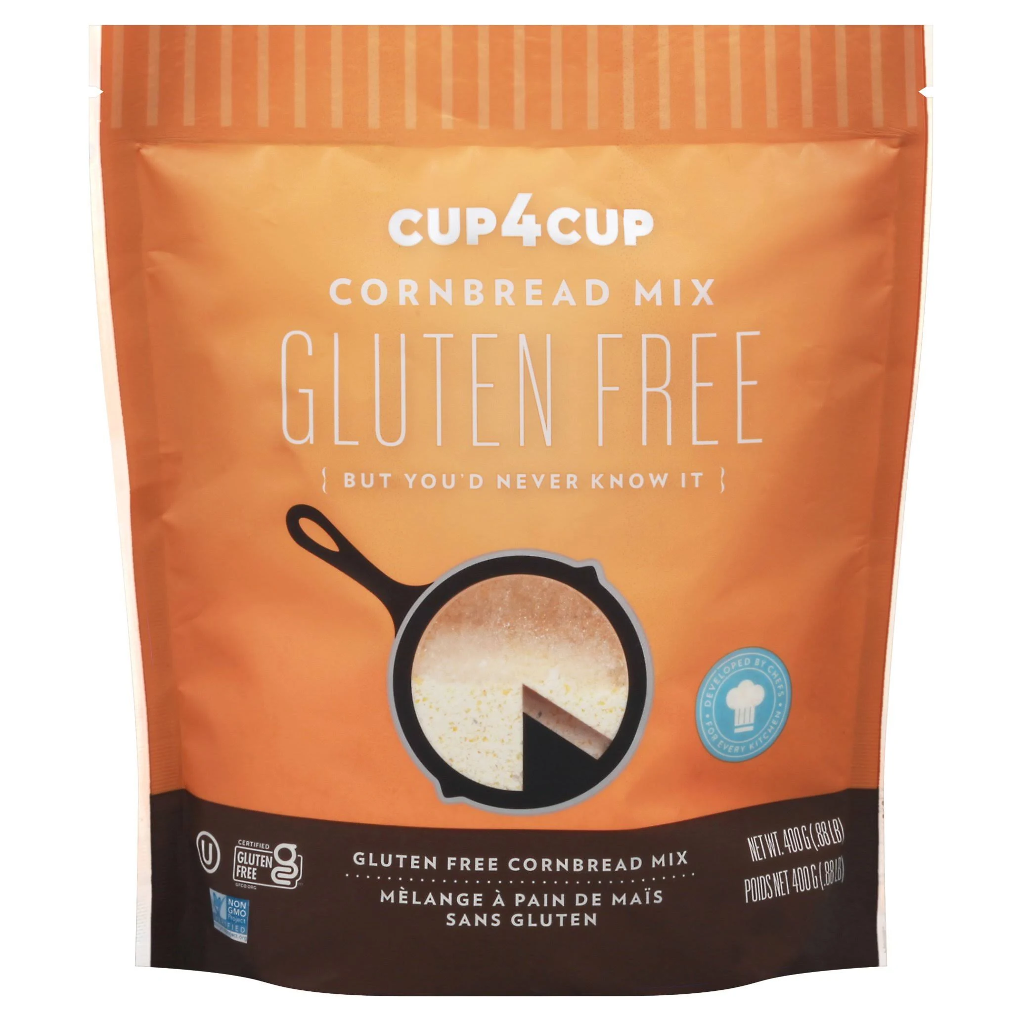 Cup4Cup Cornbread Mix, 0.88 Pounds, Certified Gluten Free, Dairy Free, Non-GMO, Kosher, Made in the USA