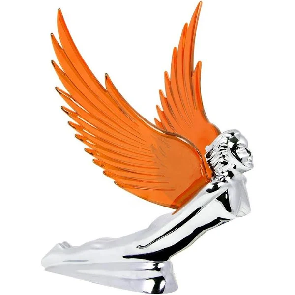 Grand General Chrome Flying Goddess Hood Ornament with Illuminated Wings