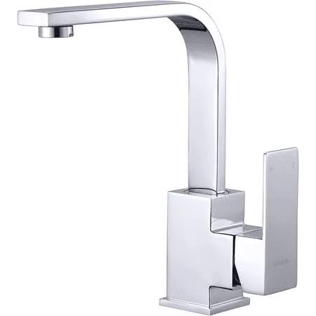 WOWOW Single Hole Bar Faucet Chrome Bar Sink Faucet Stainless Steel with Supply ...