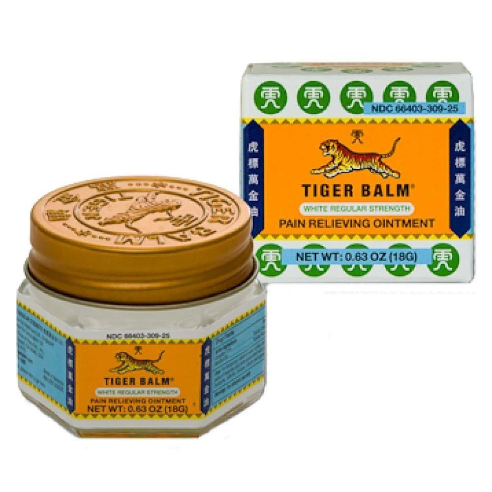 Tiger Balm Pain Relieving Ointment 0.63oz- / White Regular Strength