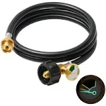 5 FT Propane Hose Adapter with Propane Tank Gauge for QCC1/Type1 Tank Connect...