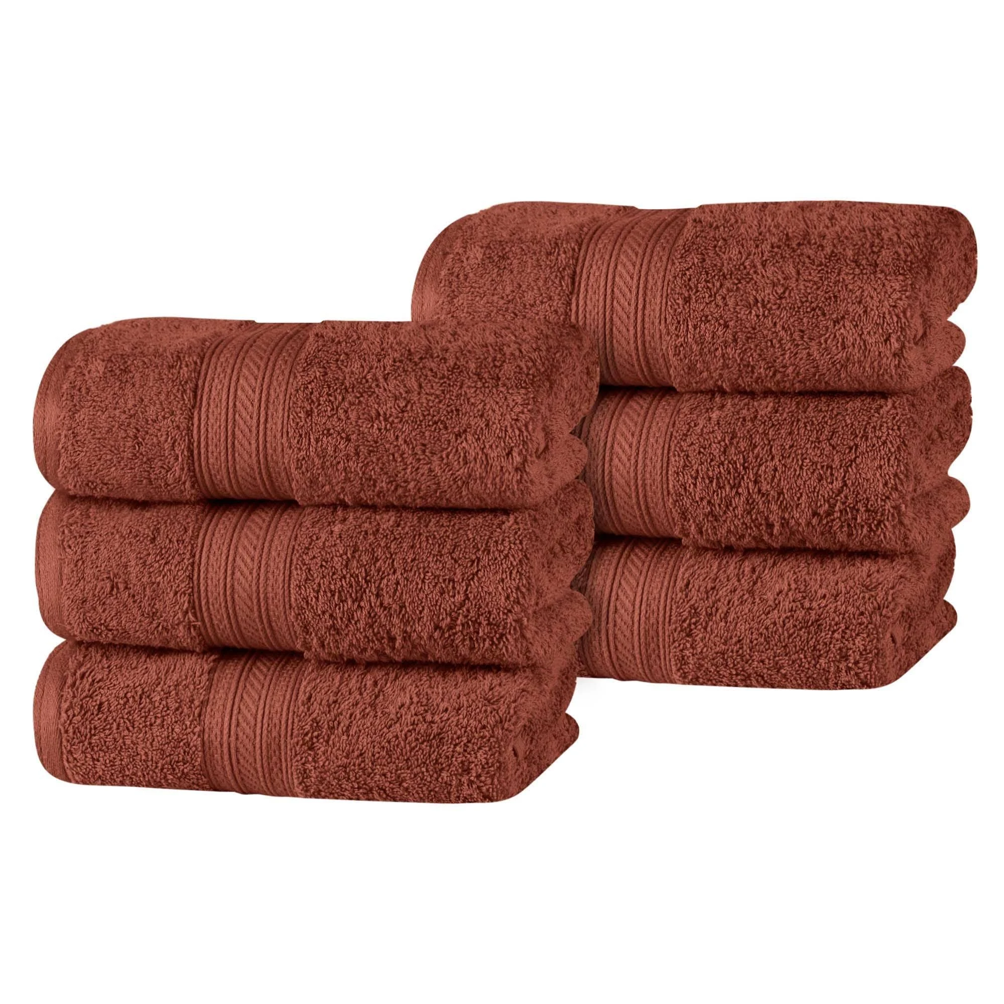 Superior Atlas Cotton Heavyweight Hand Towels, Towel Set, Luxury Bathroom Accessories, Kitchen Basics, Spa, Salon, Hotel, Resort, Thick, Ultra-Plush, Highly-Absorbent, Hand Towel, Chocolate