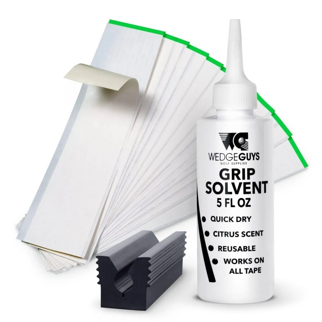 Wedge Guys Golf Grip Kit Standard Grip Kit: 15 Grip Tape Strips, 4 Ounce Solvent