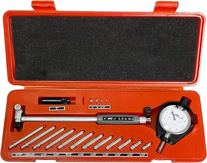 HFS(R) Dial Indicator Bore Gage Set - 0.0005" Graduation (2"-6" Range)