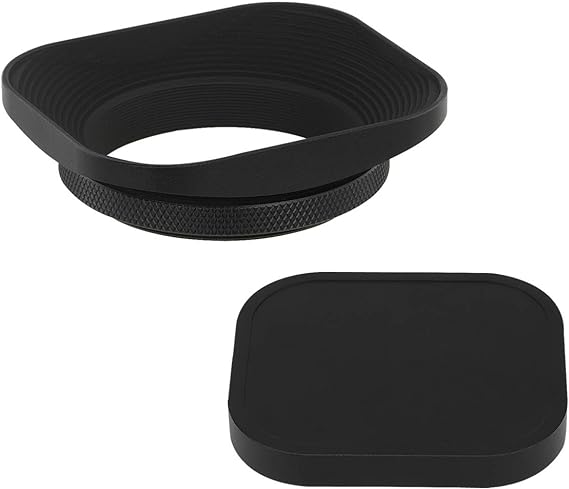 Lh-E2T 49mm Square Metal Screw-In Lens Hood with Cap for Sony RX1 RX1R RX1RII CA