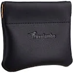 Travelambo Leather Squeeze Coin Purse Pouch Change Holder For Men & Women