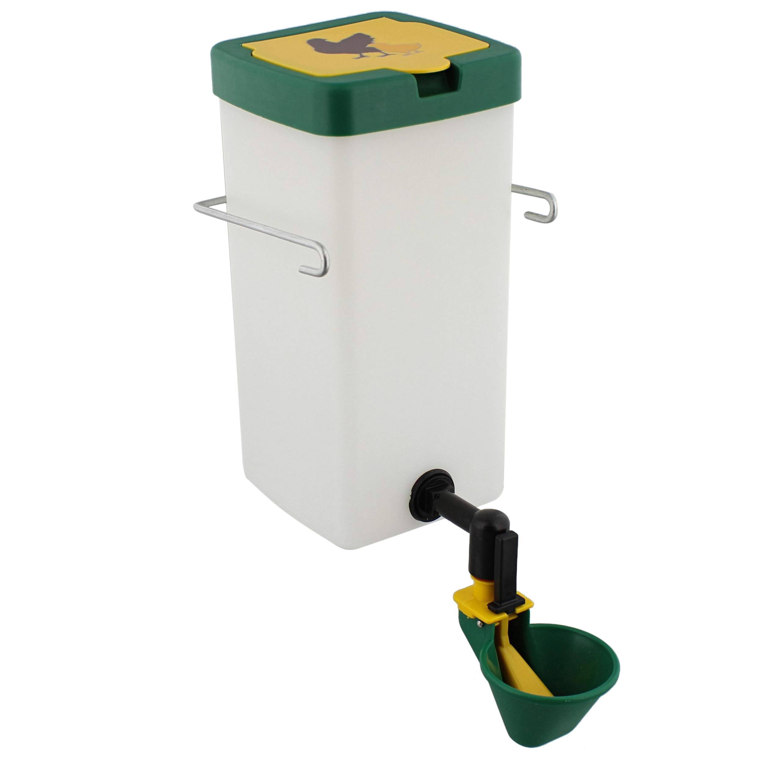 Automatic Chicken Waterer System - 1L Green Poultry Watering Cup for Indoor Outd