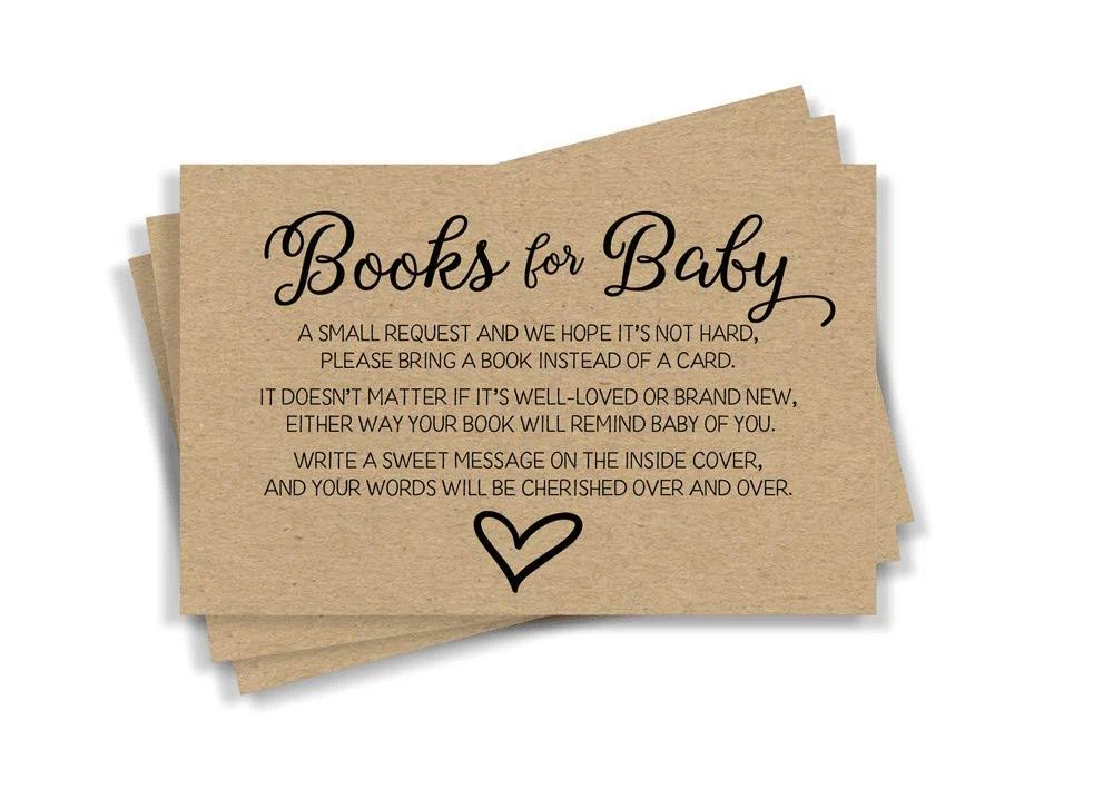 All Ewired Up Baby Shower Book Insert Request Cards