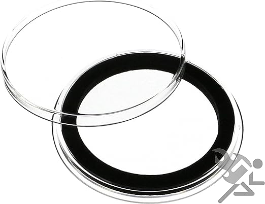 (10) Air-tite 38mm Black Ring Coin Holder Capsules for American Silver Dollars and 1oz Silver Commemoratives