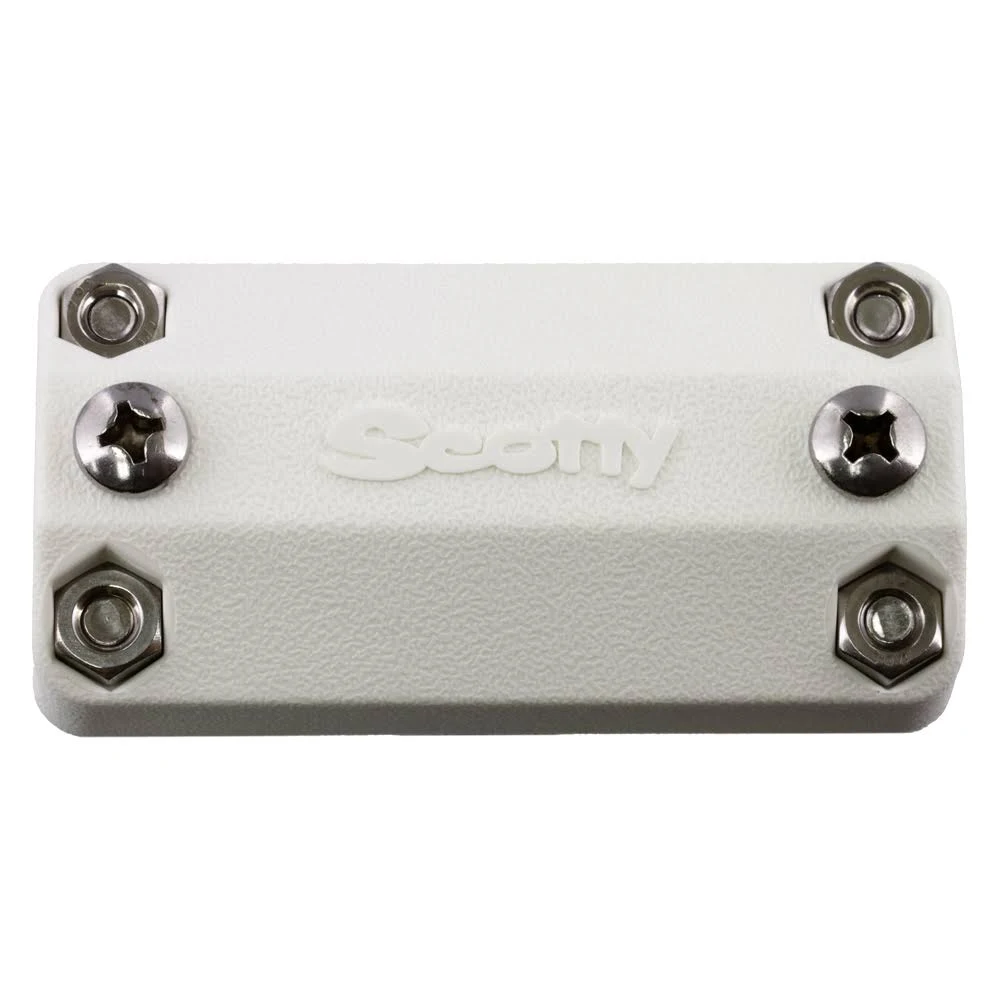 Scotty® 242WH - 7/8&quot; L 1&quot; I.D. White Stainless Steel Rail Mount Adapter