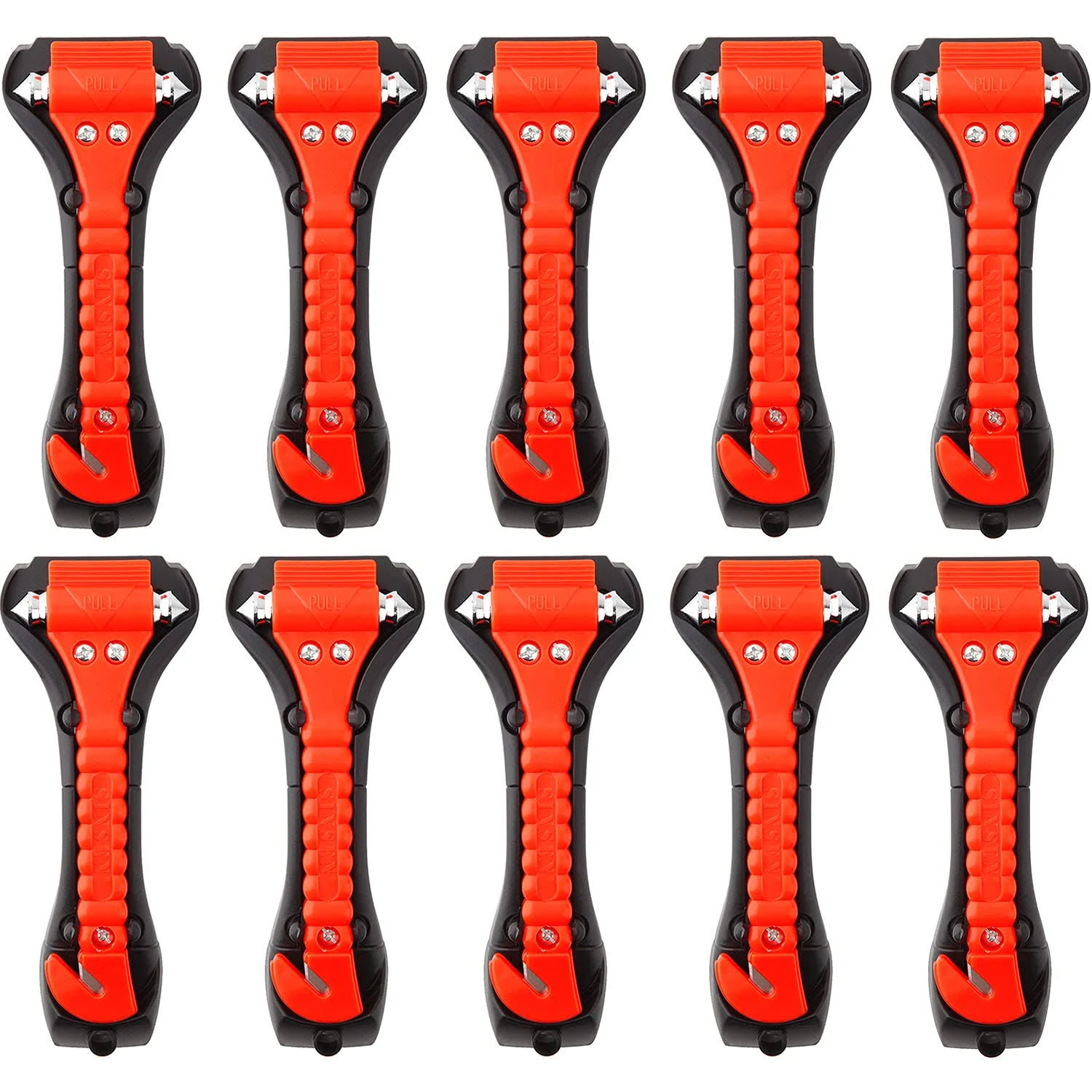 10 PCS Car Safety Hammer Emergency Escape Tool Auto Car Window Glass Hammer Breaker and Seat Belt Cutter Escape 2-in-1 for Family Rescue & Auto Emergency Escape Tools