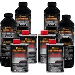 Custom Coat Black 1 Gallon Urethane Spray-On Truck Bed Liner Kit - Easy 3 to 1 Mix Ratio, Just Mix, Shake and Shoot - Professional Durable Textured Protective Coating, Prevent Rust - Car, Auto