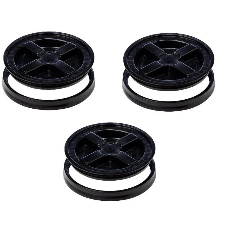 Gamma Seal Lid, Black - 3 Pack