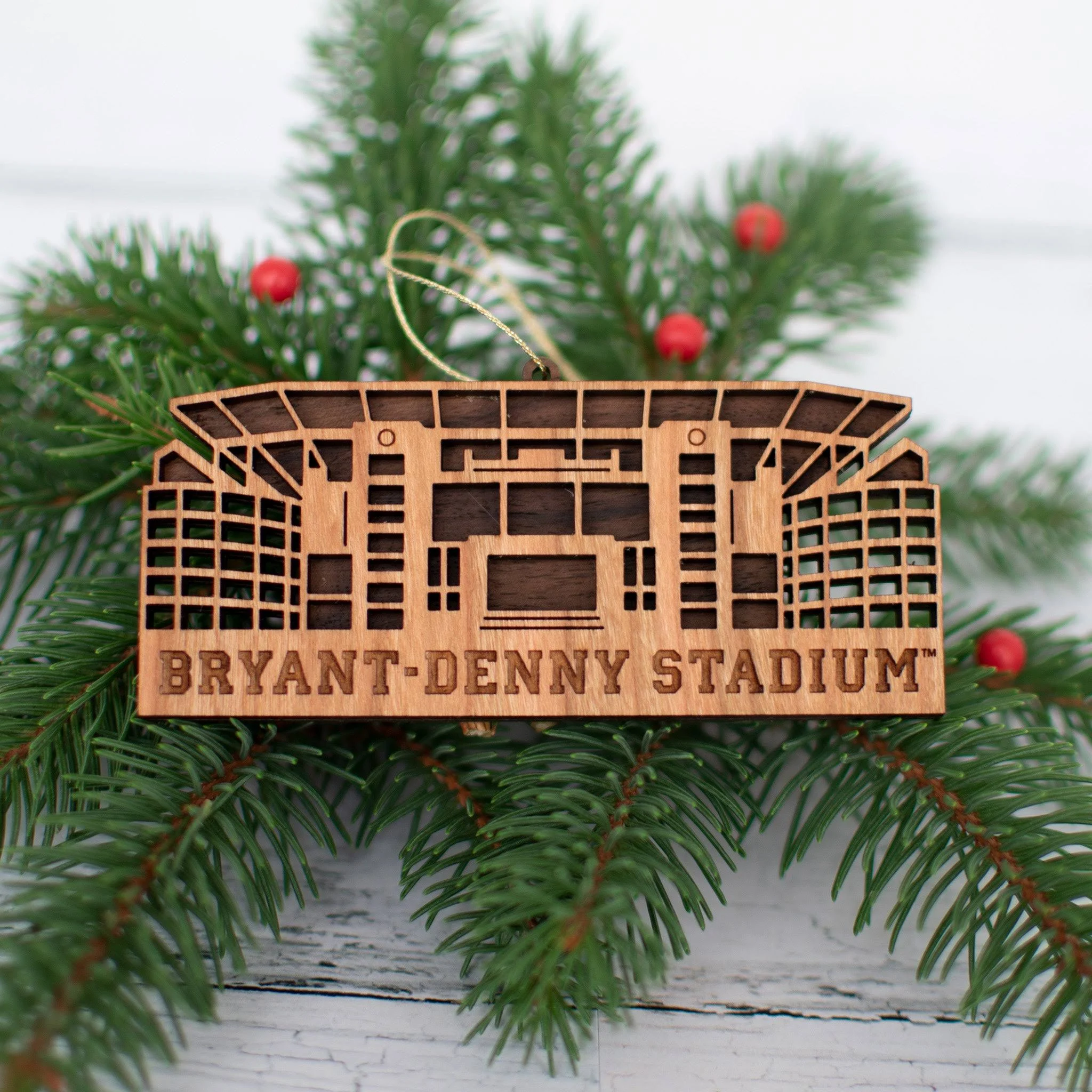 Bryant-Denny Stadium Christmas Ornament, Officially Licensed Alabama Crimson Tide Holiday Ornament, UA Football Fan Ornament