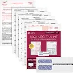 Adams 1099 NEC Forms 2023, 3 Up, Tax Forms Kit for 30 Recipients, 5 Part NEC Tax ...