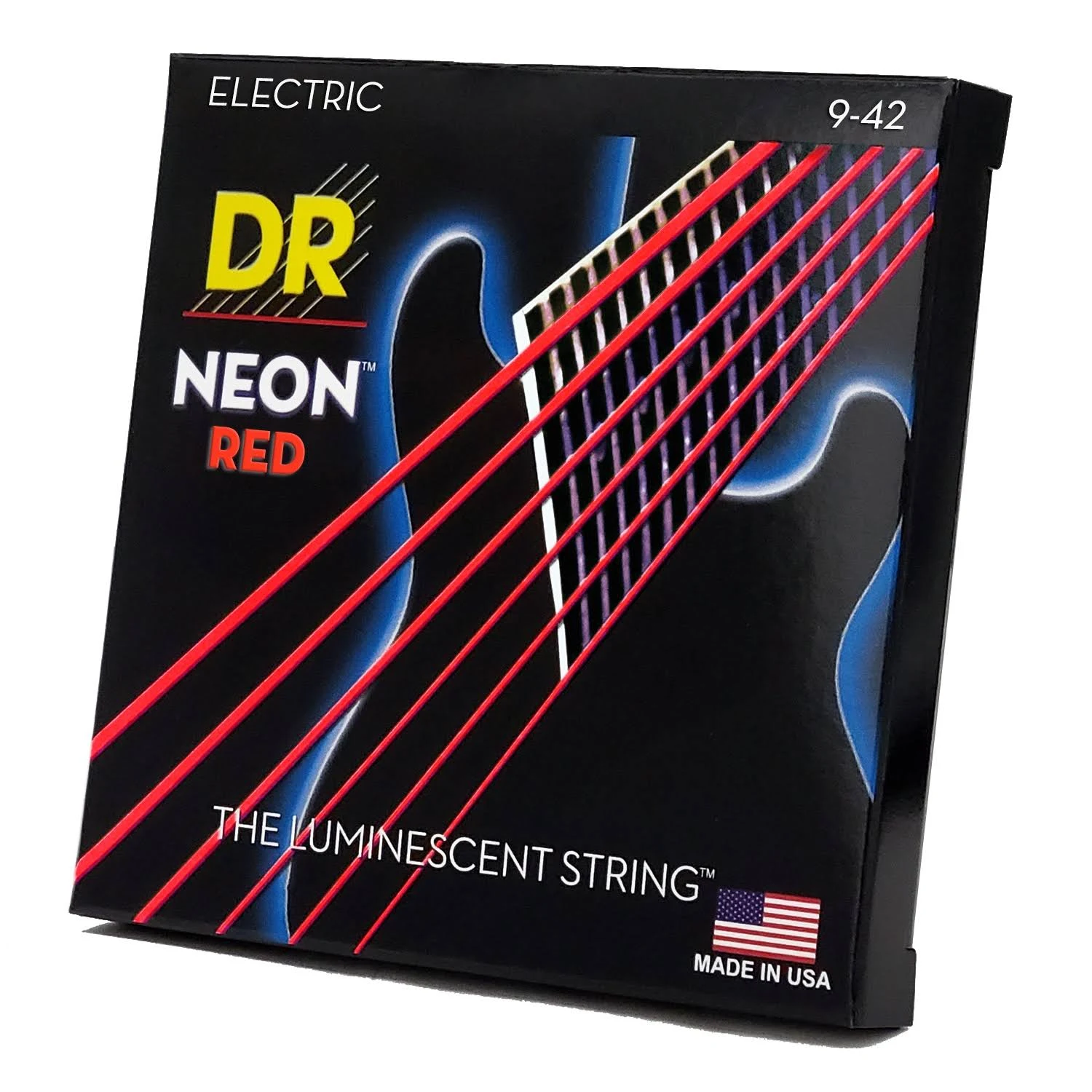 DR Strings Hi-Def Neon Red Electric Lite Strings (NRE9)