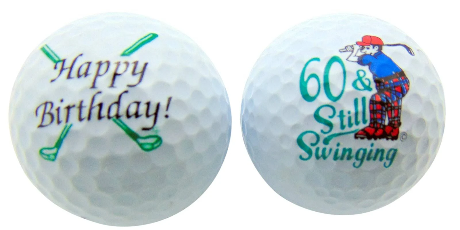 60Th Birthday Sixty & Still Swinging Set Of 2 Golf Ball Golfer Gift Pack