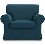 Ektorp Chair Cover Replacement for IKEA Ektorp Chair Slipcover, Ektorp Couch Cover,Ektorp Armchair Cover Only(Dark Ocean)