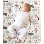 Waterproof Baby Bed Pad - 40x31 Inch - Gray Bear