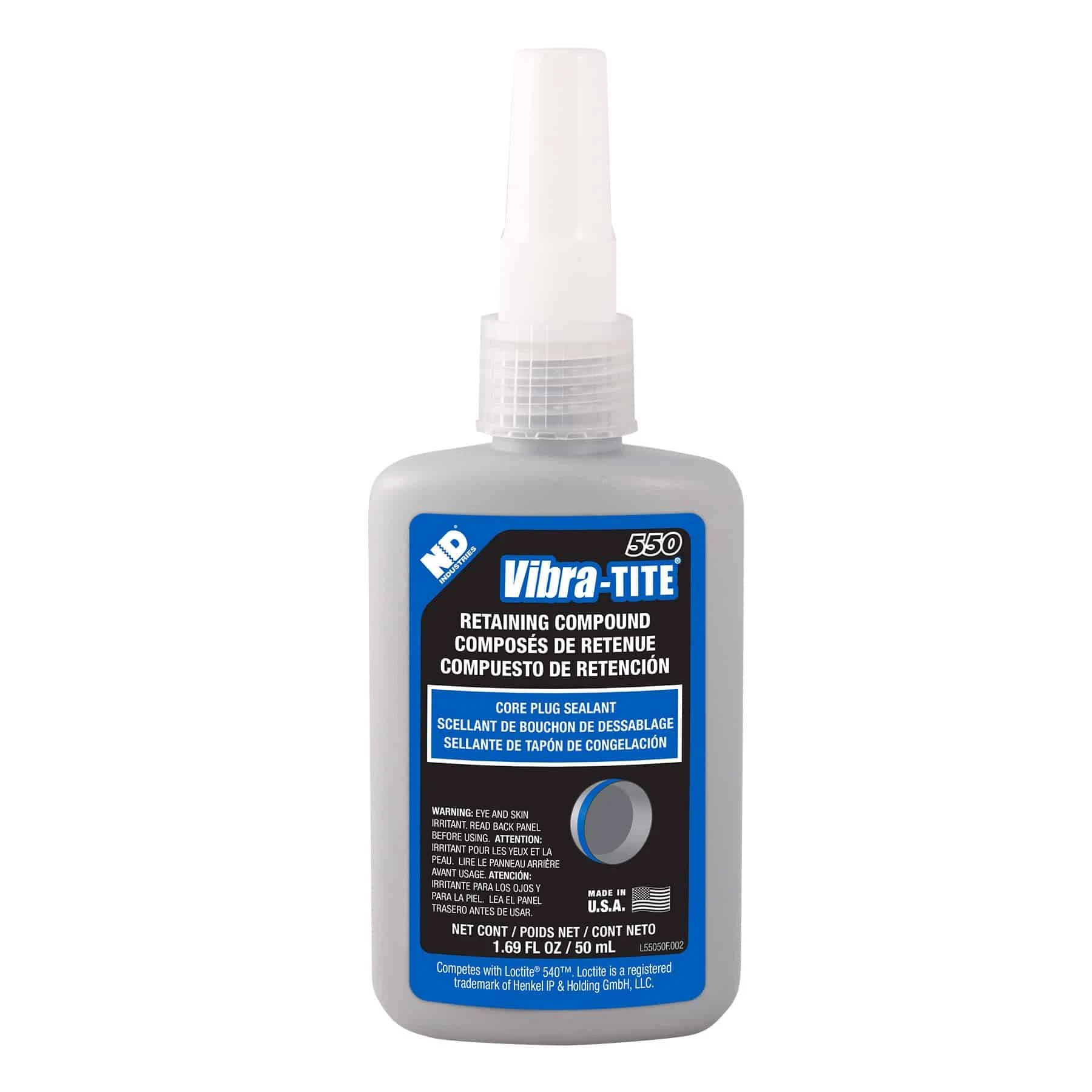 Vibra-TITE 550 Blue Core Plug Sealant, 50ml Bottle