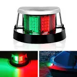 Nilight Marine Boat Navigation Light 24LED Red Green LED Port Starboard Signals Lights 12V Waterproof Bow Light for Skeeter Yacht Pontoon Speedboat Sailboats Fishing Boats