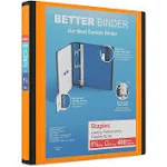 Staples 1.5&#034; 3-Ring Better Binder Orange (13467) 651861