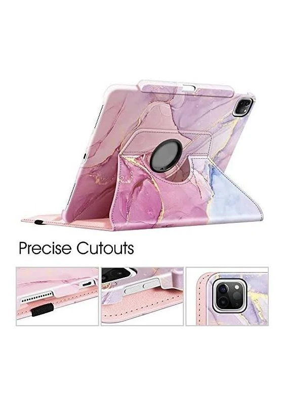 Fintie Rotating Case for iPad Pro 12.9-inch 6th Generation 2022-360 Degree Swiveling Protective Cover with Pencil Holder, Auto Sleep/Wake, Also Fit iPad Pro 12.9" 5th/4th/3rd Gen, Dreamy Marble