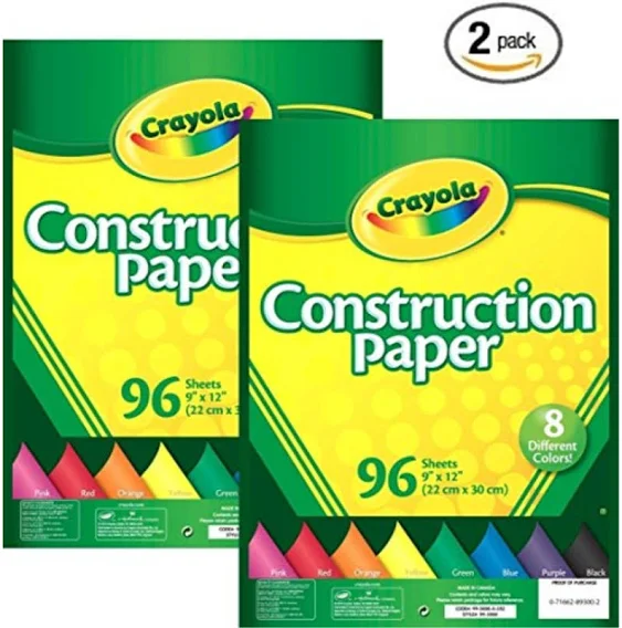 Crayola Construction Paper - 480ct (2pck), Bulk School Supplies For Kids, Teacher Classroom Must Have, Art Paper, Arts & Crafts