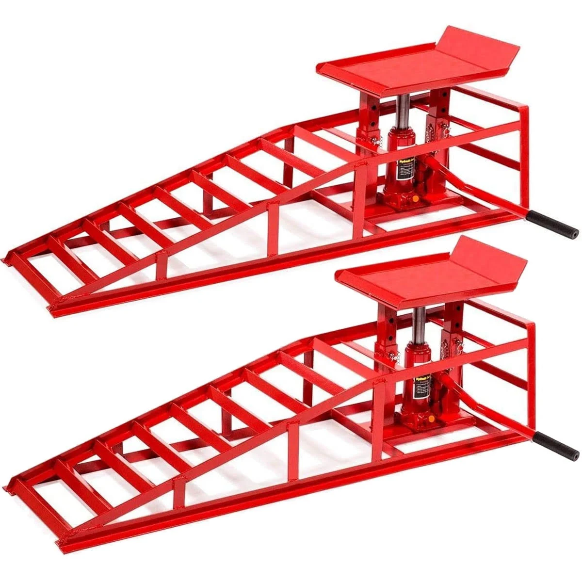 Stark Drive Up Ramp Low Profile Car Lift Service Ramps Auto Truck Trailer Garage Automotive Hydraulic Lift Repair Frame, Red