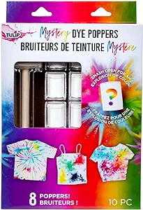 Tulip One-Step Tie-Dye Kit 8 Mystery Dye Poppers, DIY Tie Dye