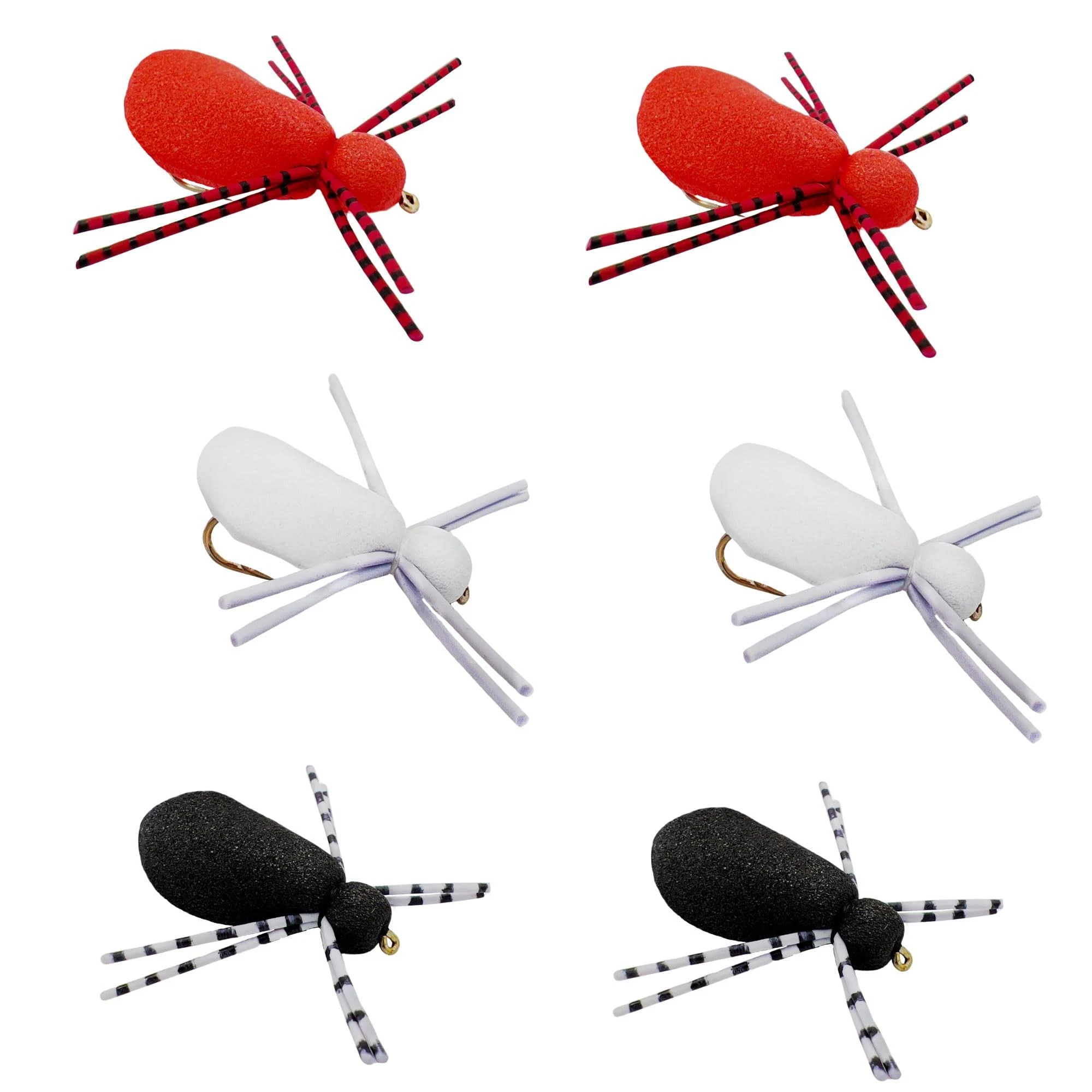 Foam Spider Fly Fishing Set – Topwater Dry Flies for Bass, Panfish, and Trout