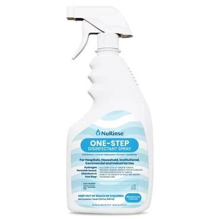 NuRinse One-Step Disinfectant Spray |32 fl oz |One Pack | All Purpose & Sanitizer, Clear