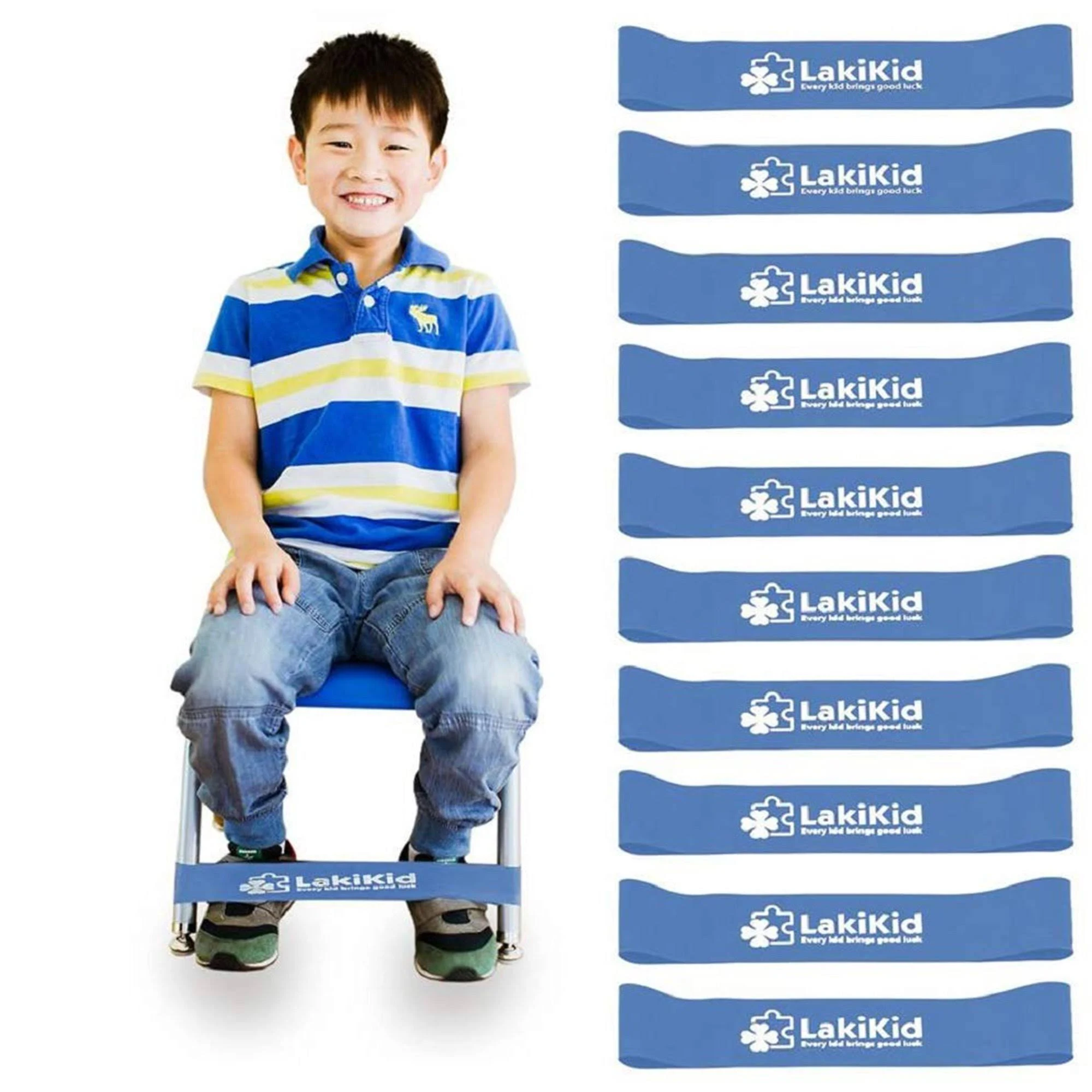 Fidget Bands for Classroom Chairs: LakiKid Flexible Seating Classroom Furniture - Perfect Chair Bands for Kids with Fidgety Feet, Foot Fidgets for Classroom, Alternative Seating for Students