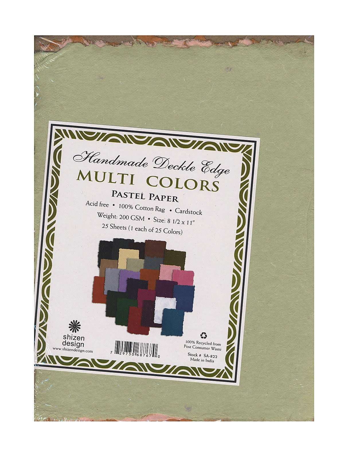 Shizen Design Pastel Paper Multi Color 8 1/2in. x 11in. Pack of 25