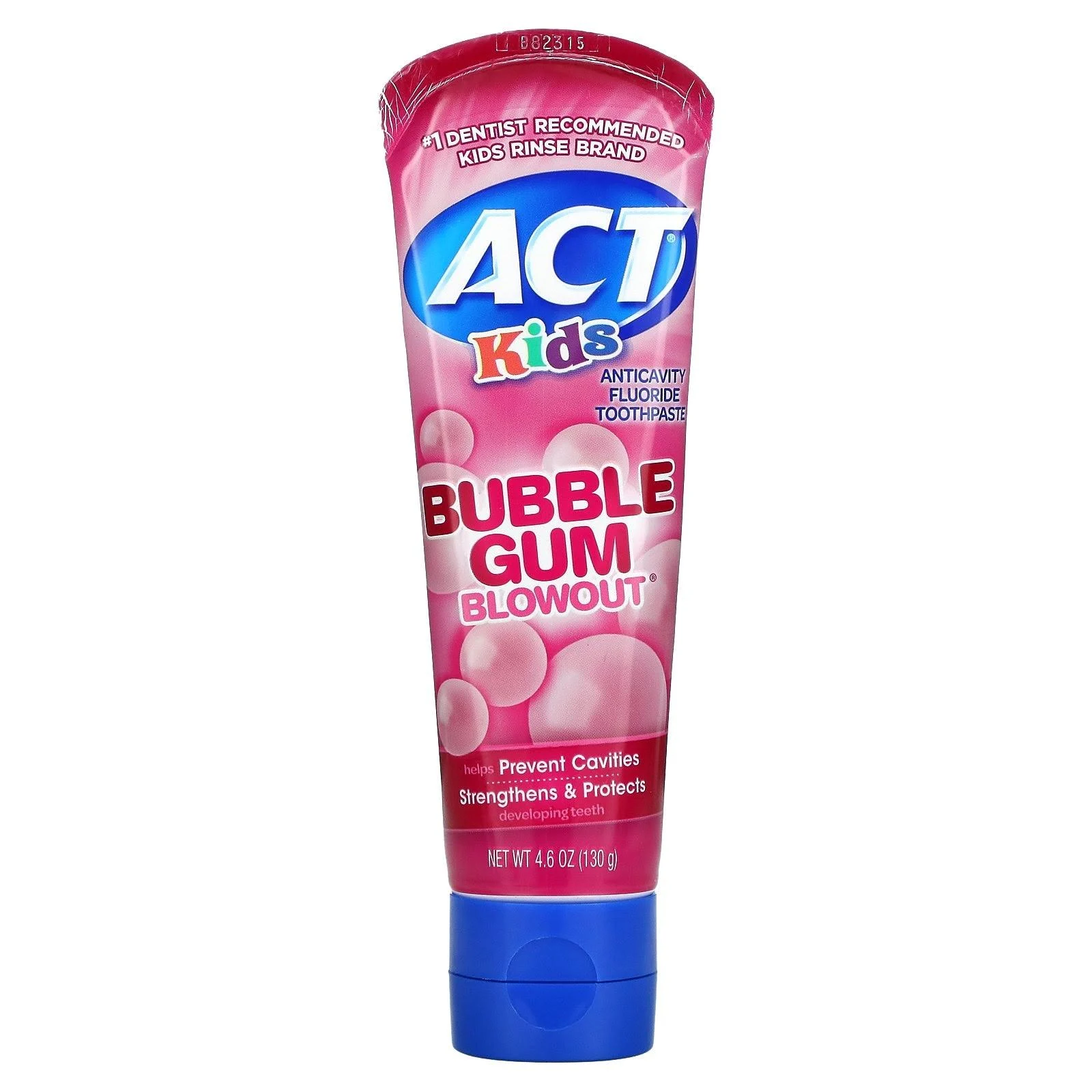 Act Kids Toothpaste, Bubble Gum Blowout - 4.6 oz