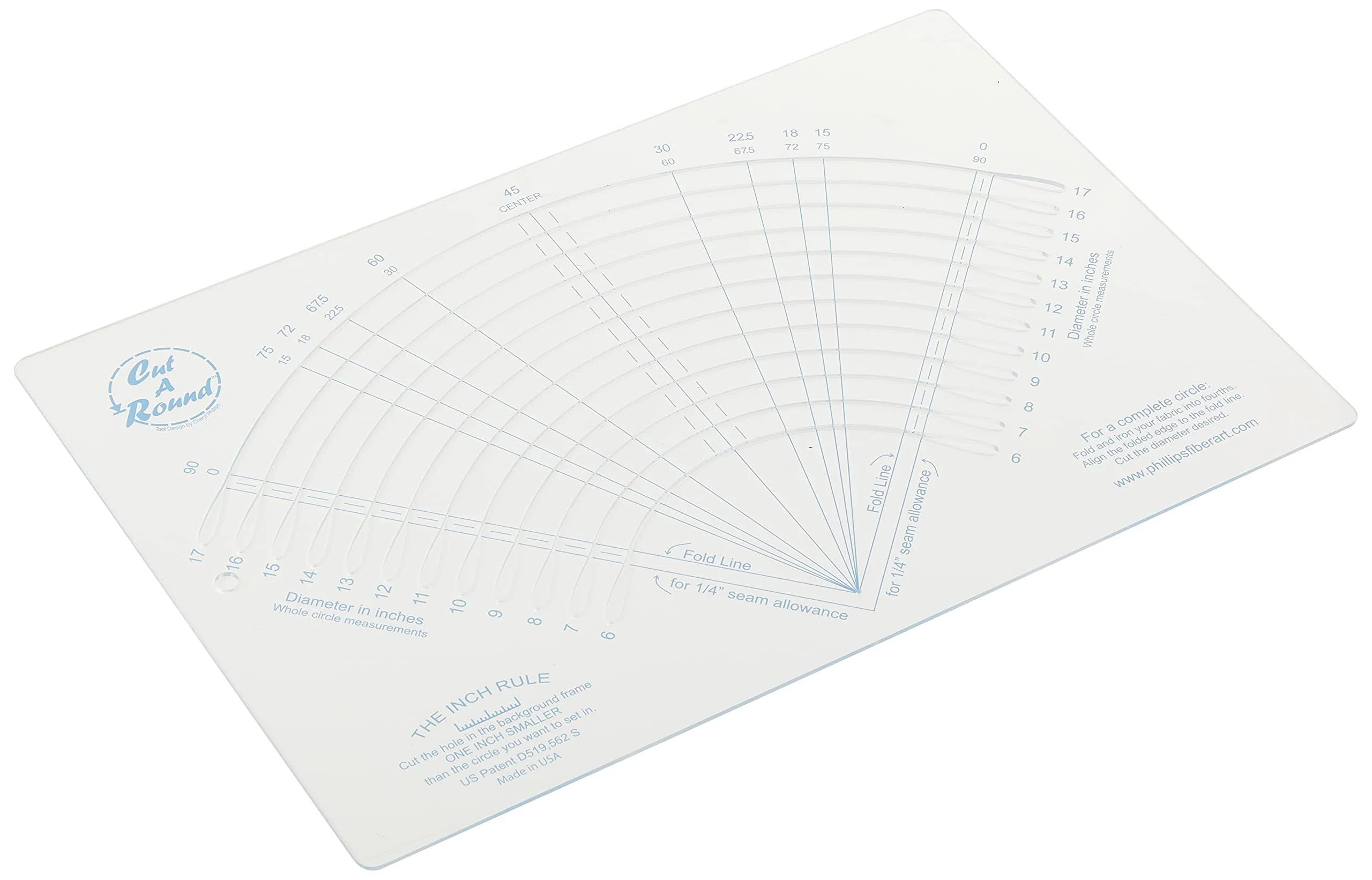 Cut A Round Tool 6"-17" circle cutter, White