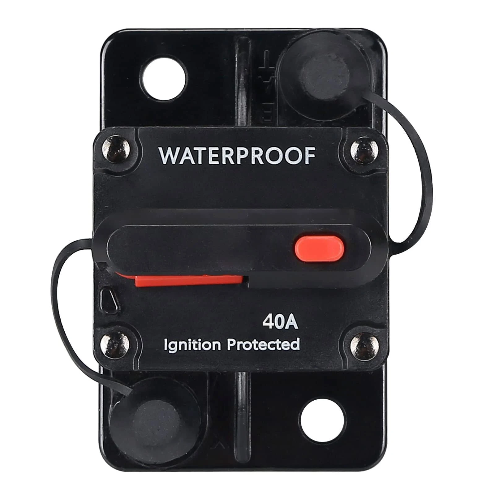 40 Amp Waterproof Circuit Breaker,with Manual Reset,12V-48V DC, for Car Marine Trolling Motors Boat ATV Manual Power Protect and Automotive Marine Boat Audio System Protection