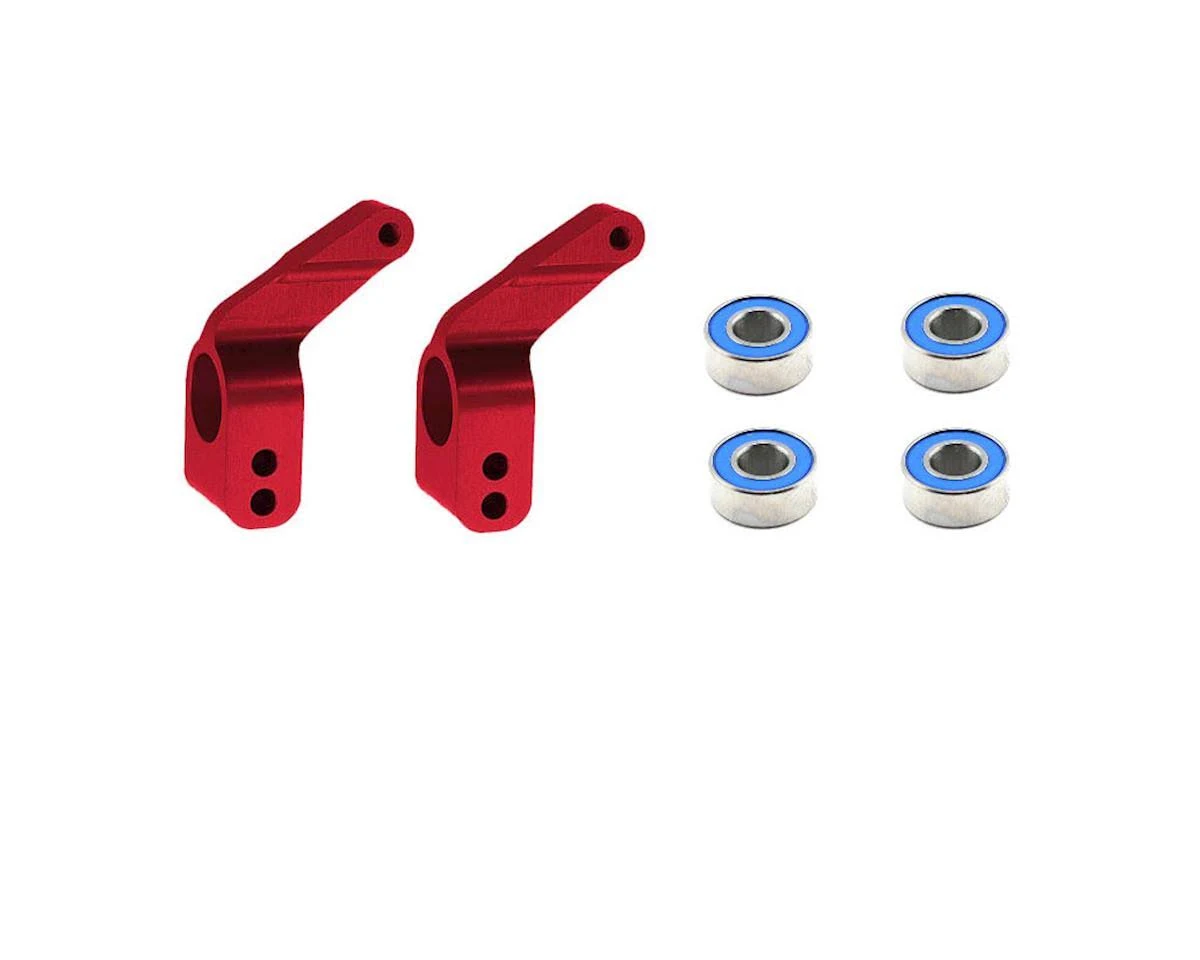 TRA 3652X Aluminum Stub Axle Carriers red