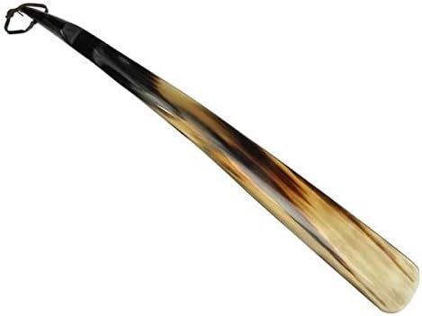 Shoe Horn Made with Real Horn Handmade. Easy Grip Long handle Shoehorn for Men,Women Seniors, Pregnancy, Elderly, back pain, tall people and kids Shoes & Boots.Best Gift Idea Home or Travel Use.(17'')