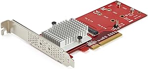 StarTech.com - PEX8M2E2 - Dual M.2 PCIe SSD Adapter Card - x8 / x16 Dual NVMe or AHCI M.2 SSD to PCI Express 3.0