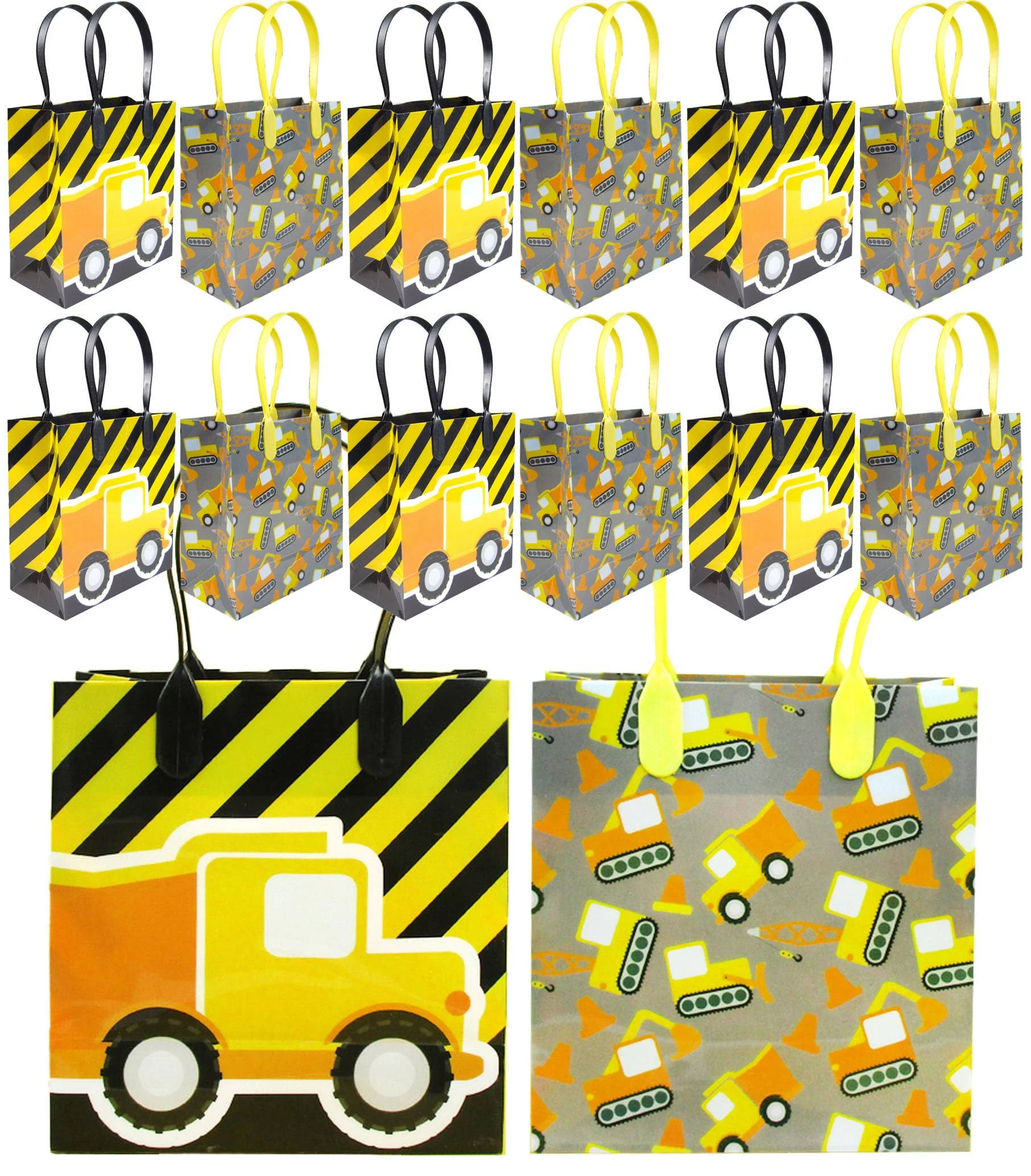 Construction Party Favor Treat Bags, 12 Pack