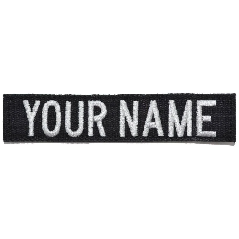 Custom Nylon/Cotton Webbing Name Tape - Black