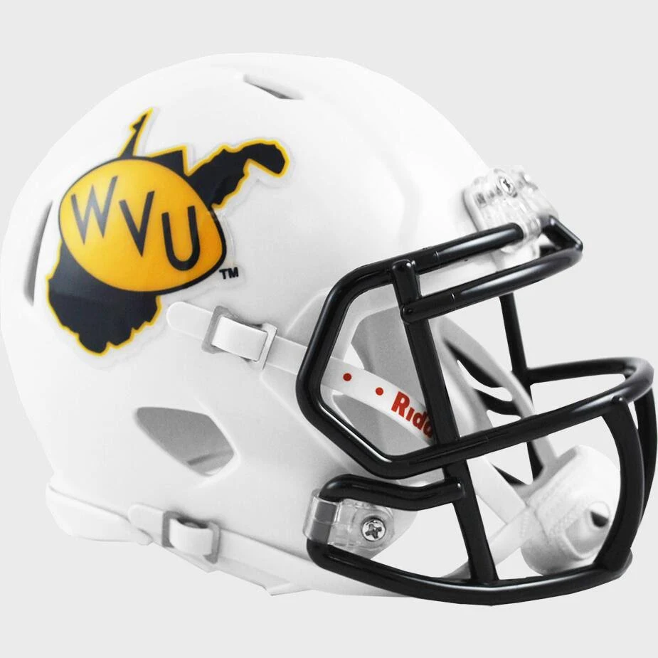 West Virginia Mountaineers Speed Mini Helmet with Throwback Logo