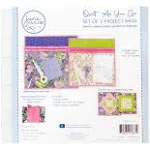 Quilt As You Go Set of 2 Project Bags - Pink Zipper