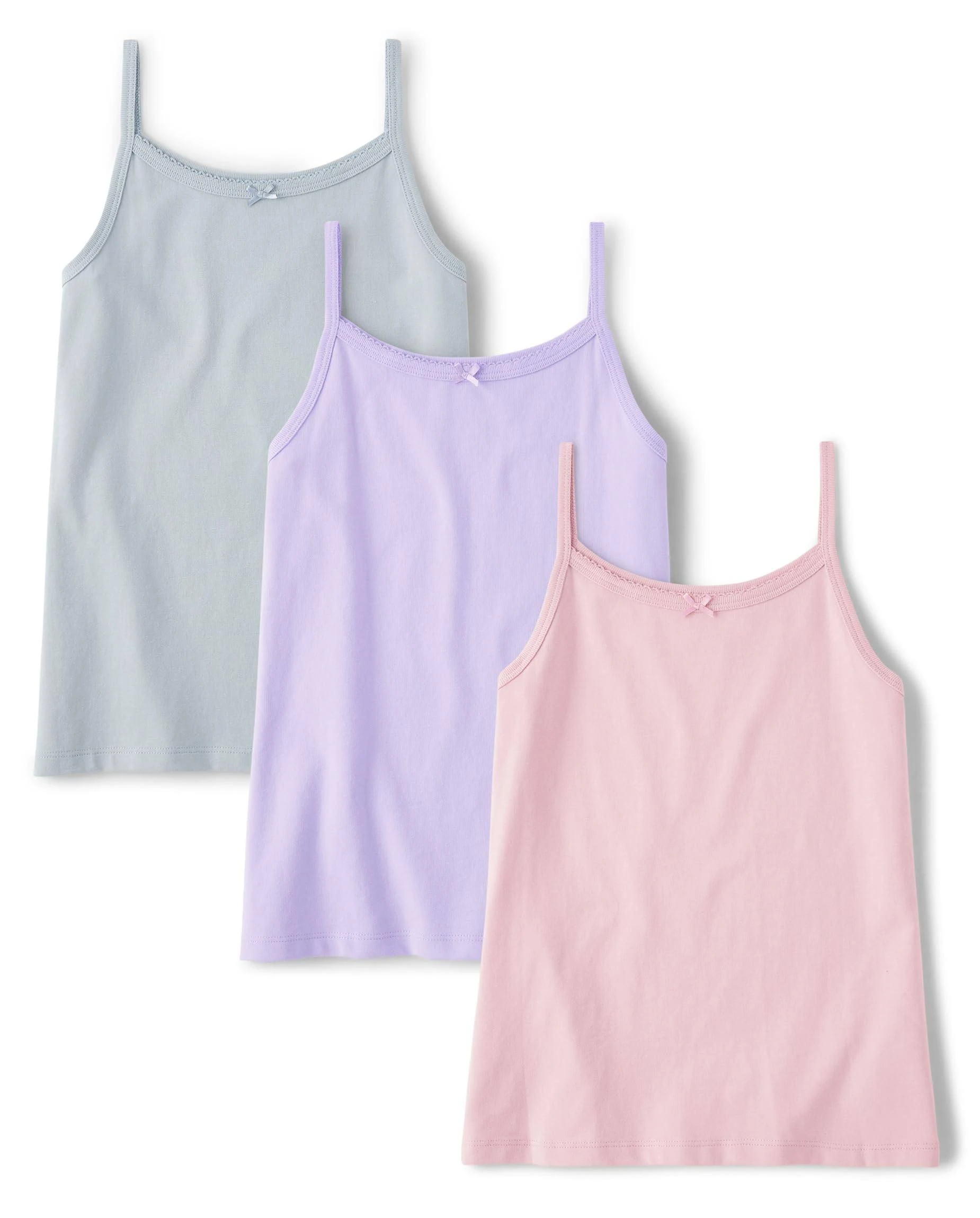 The Children's Place Girls' Cotton Cami Tank Tops 3-Pack