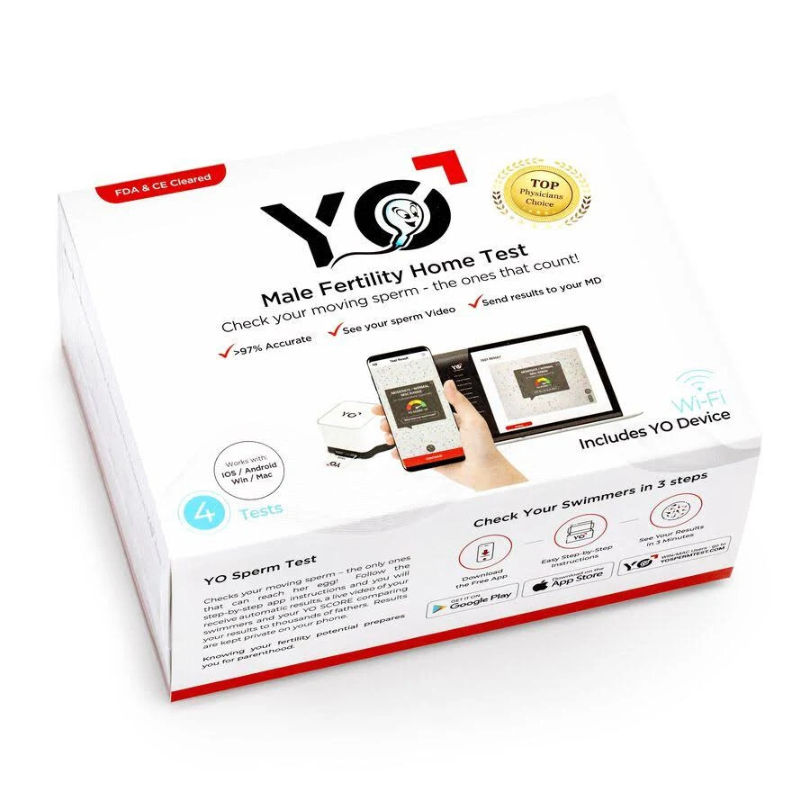 YO Home Sperm Test | at-Home Fertility Test Kit for Men | Check Motile Sperm ...