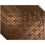 Fasade 18in x 24in Rings Oil Rubbed Bronze Backsplash Panel (5 Pack)