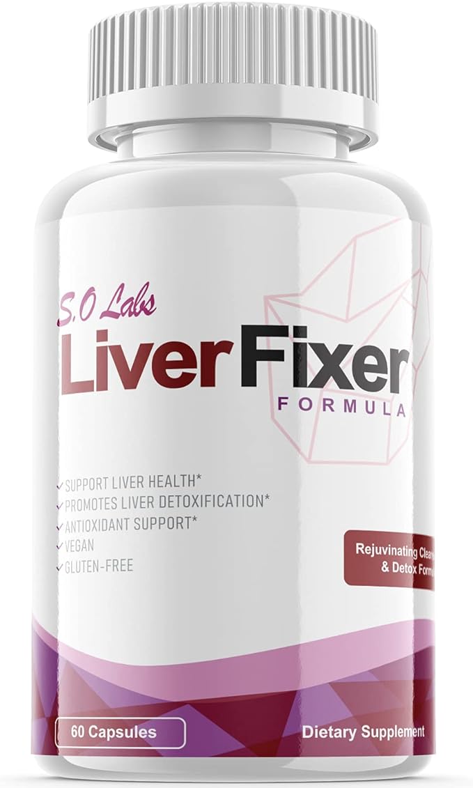 S.O Labs Liver Fixer Cleanse Formula for Liver Health Cleanse Supplement Pills (1 Pack)